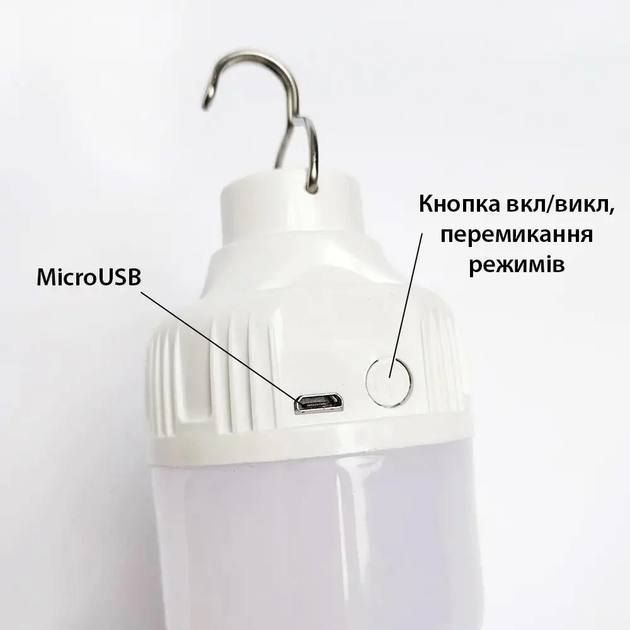 Портативная Лампа на аккумуляторе 80W, кемпинговый подвесной светильник на крючке, Автономный USB фонарик, 3 режима работы, ночник - Фото 3 Портативная Лампа на аккумуляторе 80W, кемпинговый подвесной светильник на крючке, Автономный USB фонарик, 3 режима работы, ночник - изображение 3