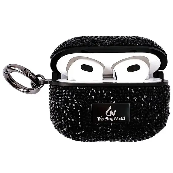 Кейс для навушників Bling world rock Diamond для AirPods 2 Black - Фото 1 Кейс для навушників Bling world rock Diamond для AirPods 2 Black - изображение 1