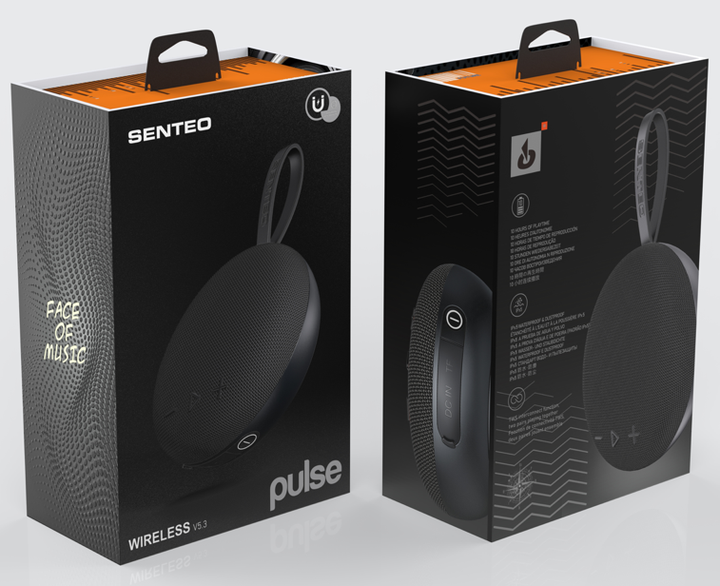 Акустична система Senteo Pulse 5W Bluetooth speakers Studio black - изображение 2