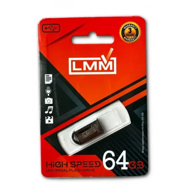 Флешка USB 64GB LMM Mini Fit металл влагозащищенный корпус скорость до 480 Мбіт/с - изображение 3