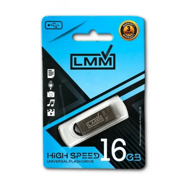 Флешка USB 16GB LMM Fit железный корпус влагозащищенный корпус скорость до 480 Мбіт/с - Фото 3 Флешка USB 16GB LMM Fit железный корпус влагозащищенный корпус скорость до 480 Мбіт/с - изображение 3