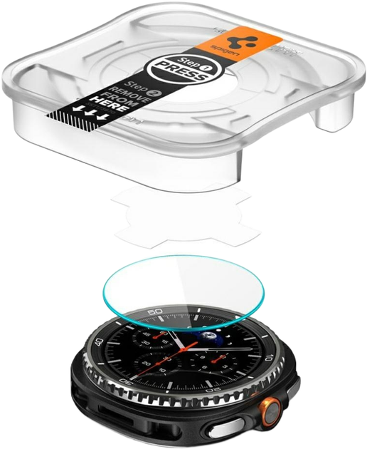 Szkło hartowane Spigen Glas.TR EZ FIT do Samsung Galaxy Watch 8 Classic 46mm (8800283310078) - obraz 5