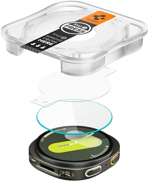 Szkło hartowane Spigen Glas.TR EZ FIT do Samsung Galaxy Watch 8 40mm (8800283310047) - obraz 5