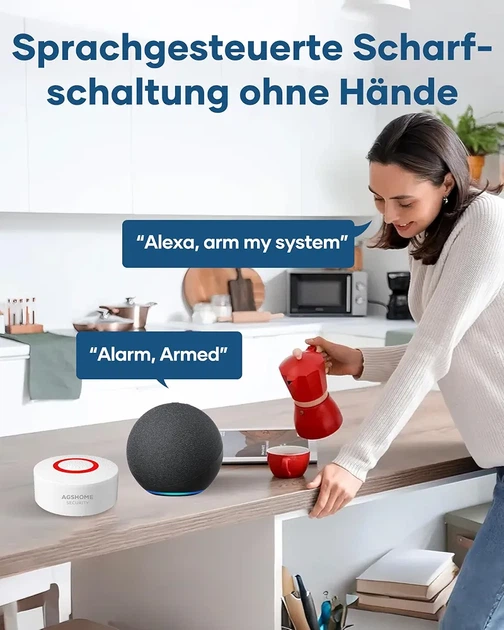 Сигнализация AGSHOME 15 в 1 WiFi 120 дБ, датчики дверей и окон, движения, Smart Life, Alexa, Google Assistant - Фото 6 Сигнализация AGSHOME 15 в 1 WiFi 120 дБ, датчики дверей и окон, движения, Smart Life, Alexa, Google Assistant - изображение 6
