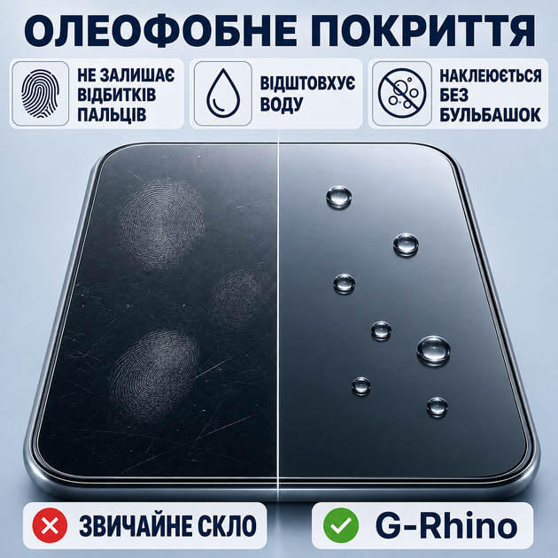 Захисне скло G-Rhino Glass для Apple iPhone 15 Pro Transparent - зображення 2