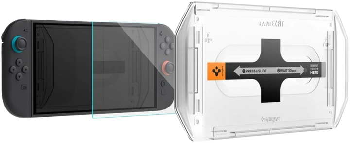 Szkło hartowane Spigen Glas.TR EZ FIT do Nintendo Switch 2 2szt. Transparent (8800283312881) - obraz 4
