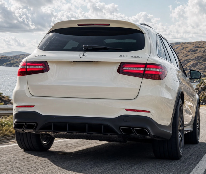 Задний диффузор с насадками дизайн AMG63 для Mercedes GLC X253 2015-2022 гг - изображение 3