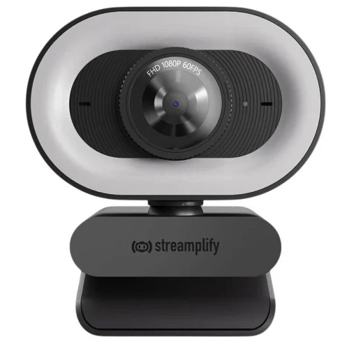 Веб-камера Streamplify CAM PLUS-FHD-2M60-LIGHT, Black, 1920x1080 / 60 fps, 1/3' CMOS, стереомікрофон, автофокус, кут огляду 80°, кільцева лампа з трьома режимами колірної температури, кришка зсуву, магнітна підставка, USB 2 м (SPCW-CLFH221.11 - Фото 1 Веб-камера Streamplify CAM PLUS-FHD-2M60-LIGHT, Black, 1920x1080 / 60 fps, 1/3' CMOS, стереомікрофон, автофокус, кут огляду 80°, кільцева лампа з трьома режимами колірної температури, кришка зсуву, магнітна підставка, USB 2 м (SPCW-CLFH221.11 - зображення 1