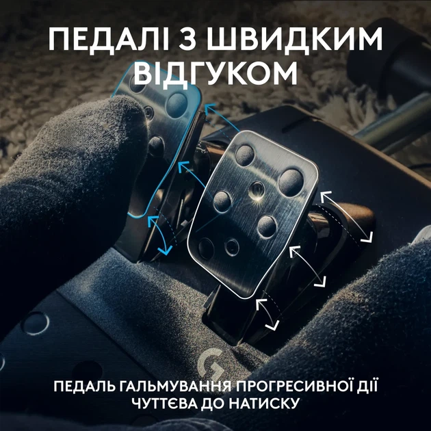 Кермо Logitech G923 Racing Wheel and Pedals for Xbox One and PC Black (941-000158) - изображение 6