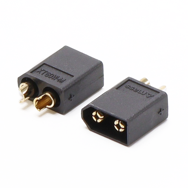 Разъём питания Amass XT60W-M BLK силовой / герметичный / 2 pin папа / чёрный - Фото 1 Разъём питания Amass XT60W-M BLK силовой / герметичный / 2 pin папа / чёрный - изображение 1