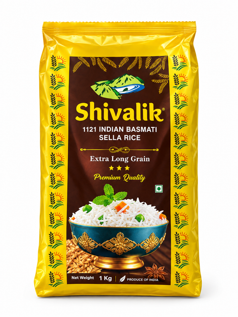 Рис довгозернистий пропарений Басматі Shivalik 1кг - Фото 1 Рис довгозернистий пропарений Басматі Shivalik 1кг - зображення 1