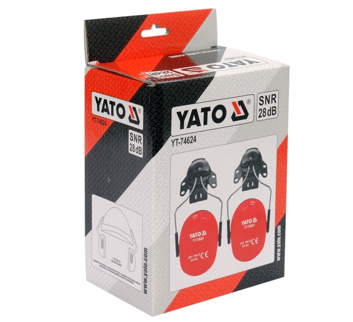 Навушники шумозахисні на каску, SNR 28 дБ YATO (YT-74624) - Фото 4 Навушники шумозахисні на каску, SNR 28 дБ YATO (YT-74624) - зображення 4