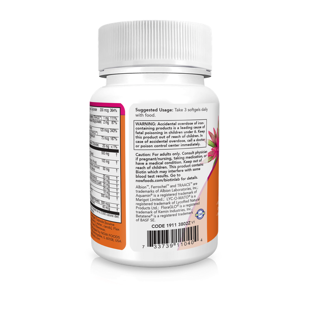 Вітаміни для жінок Єва Eve Women's Multi Softgels, Now Foods 30 капсул - зображення 3