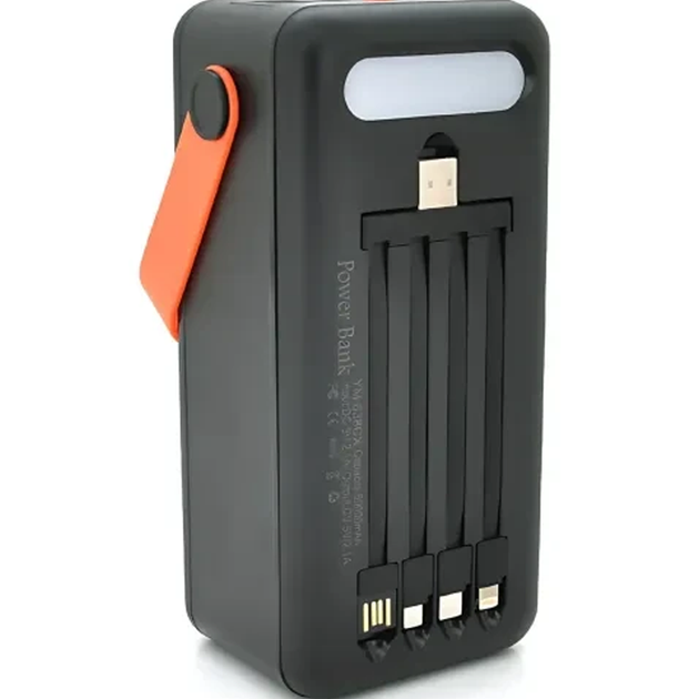 Повербанк 100000 mAh зовнішній акумулятор Power Bank із сонячною батареєю та дисплеєм для телефону 4 USB Type-C з ліхтариком - Фото 6 Повербанк 100000 mAh зовнішній акумулятор Power Bank із сонячною батареєю та дисплеєм для телефону 4 USB Type-C з ліхтариком - зображення 6