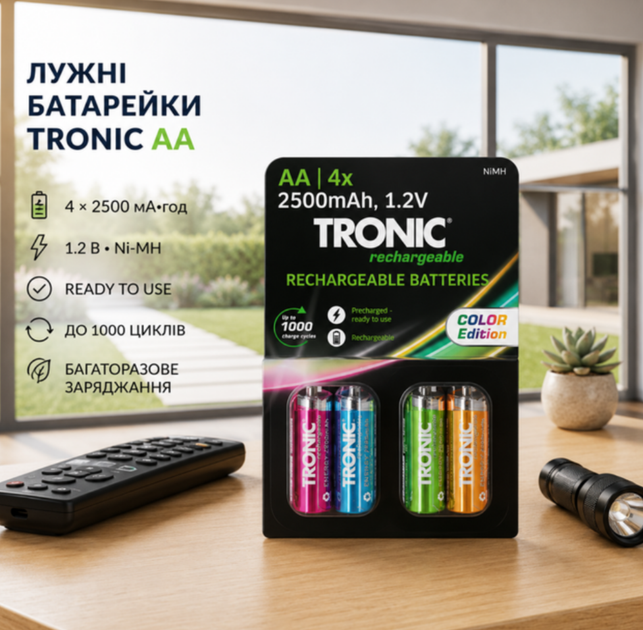 Акумуляторні батарейки АА - Фото 1 Акумуляторні батарейки АА - изображение 1