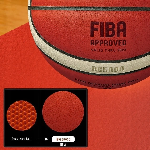 Баскетбольный мяч Molten B7G5000 размер 7, натуральная кожа, FIBA Approved - изображение 8