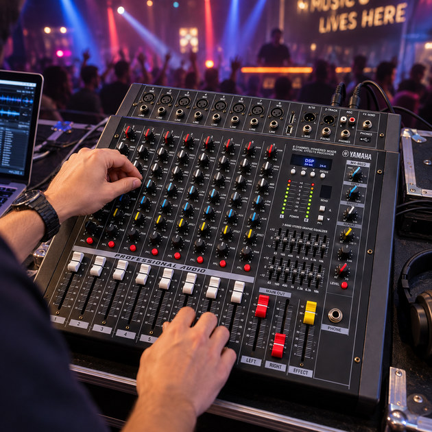 Аудіо мікшер 8 канальний Mixer BT 808D 8CH / Звуковий пульт-мікшер підсилювач з 16-бітним процесором - зображення 2