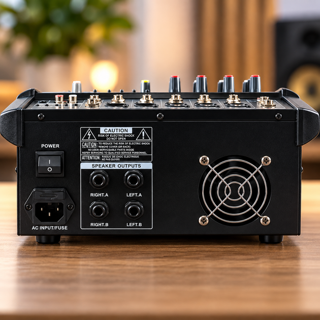 Аудіо мікшер 8 канальний Mixer BT 808D 8CH / Звуковий пульт-мікшер підсилювач з 16-бітним процесором - зображення 4