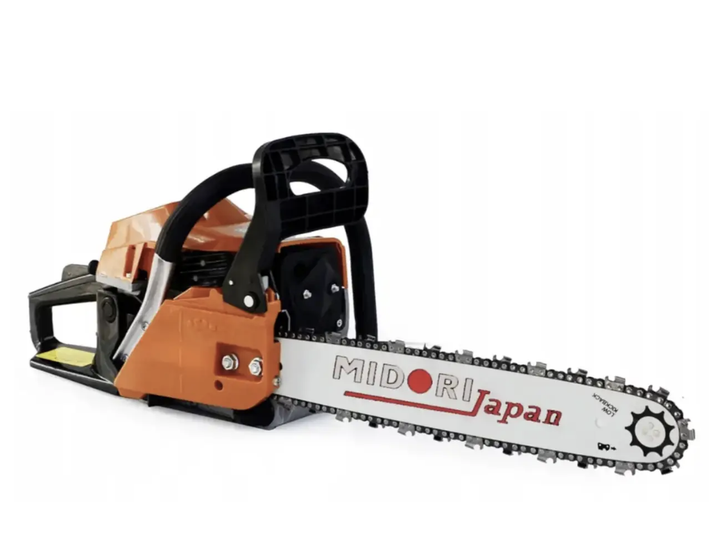 Бензопила MIDORI MJ-101 3,9 к.с. 52 см³ шина 45 см 18" цепь 0,325" Easystart Антивибрационная система автоматическая смазка для дров деревьев - Фото 5 Бензопила MIDORI MJ-101 3,9 к.с. 52 см³ шина 45 см 18" цепь 0,325" Easystart Антивибрационная система автоматическая смазка для дров деревьев - изображение 5