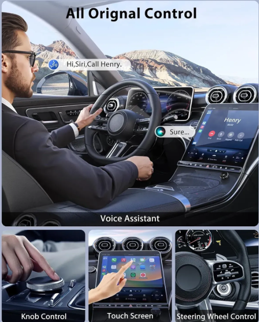 Беспроводной адаптер CarPlay для iPhone с Wi-Fi 5,8 ГГц и Bluetooth 5.3 - изображение 5