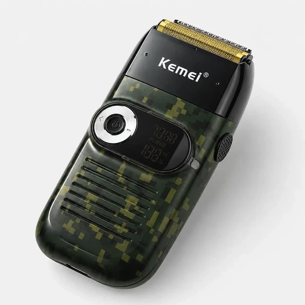Электробритва Kemei KM-2027 мужская беспроводная сеточная 3 режима скорости USB-C 5 Вт 1400 мАч Пиксель - изображение 9