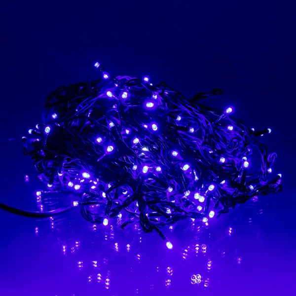 Уличная гирлянда бахрома 12 м 200 led черный провод Синий 12MBBL - изображение 4