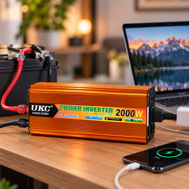 Перетворювач AC/DC SSK 2000W 24V / Інвертор автомобільний 24В - зображення 2