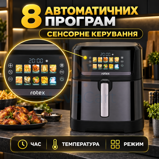 Мультипечь аэрогриль аэрофритюрница XXL с верхним и нижним нагревом - изображение 2