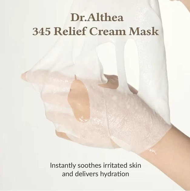 Dr.Althea 345 Relief Cream Mask — Відновлювальна тканинна маска з кремовою есенцією — 345 Relief Cream Mask 25 г 1 шт - изображение 4