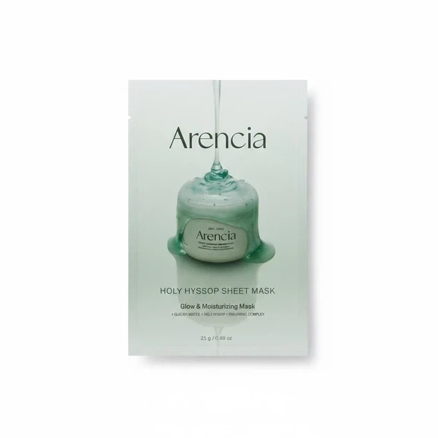 Маска для лица Arencia Holy Hyssop Sheet Mask 27 мл - Фото 1 Маска для лица Arencia Holy Hyssop Sheet Mask 27 мл - изображение 1