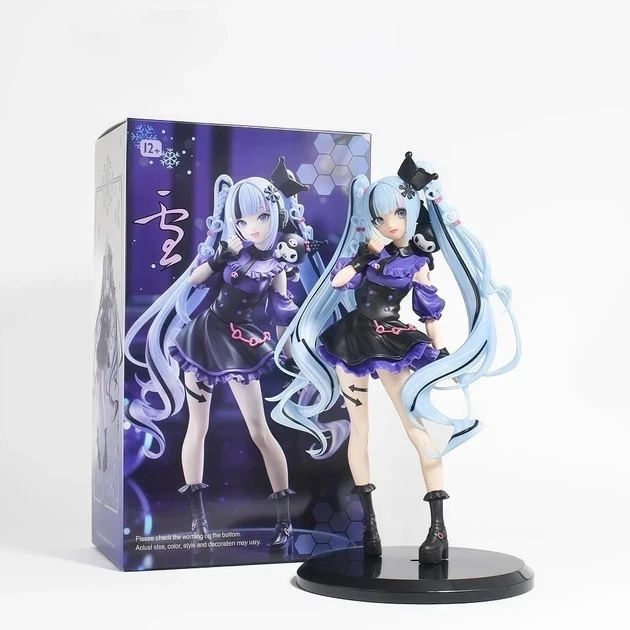 Фигурка Hatsune Miku из Kuromi — Хацуне Мику в образе Куроми, аниме-фигурка 20 см в коробке - Фото 1 Фигурка Hatsune Miku из Kuromi — Хацуне Мику в образе Куроми, аниме-фигурка 20 см в коробке - изображение 1