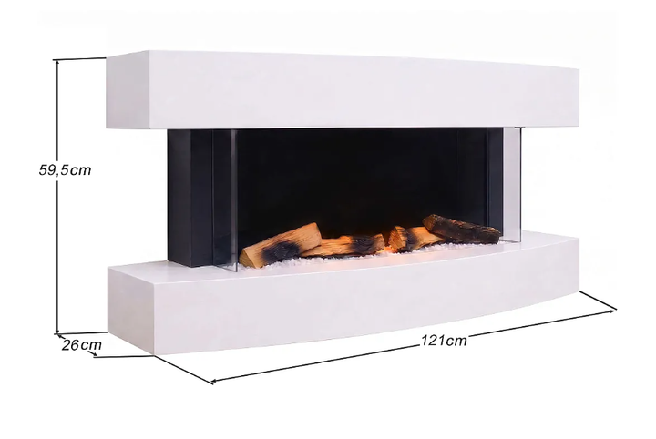 Електрокамін ArtiFlame Lofoten AF48 з 3D-ефектом полум’я, обігрівом та Wi-Fi керуванням - зображення 3
