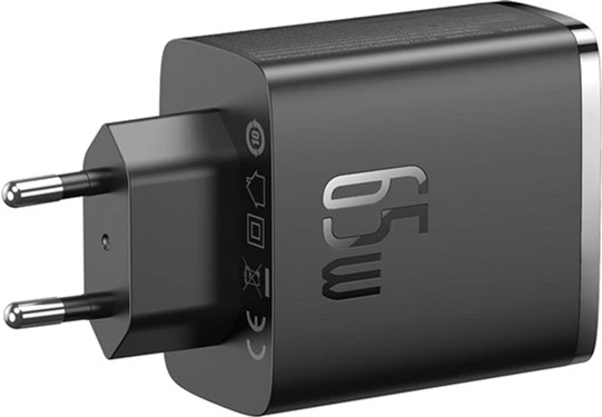 Сетевое зарядное устройство Baseus Cube Pro Fast Charger 2C+U 65W EU Cluster Black (P10152301113-00) - изображение 12