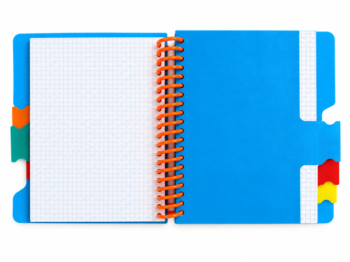 Зошит на спіралі "Notebook" клітина, A5, 200 аркушів, DSCN0752, роздільники (блакитний) - зображення 2