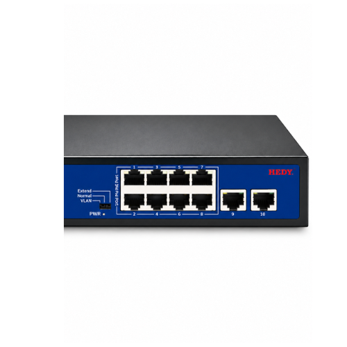 Коммутатор Hedy HN8H2-96-V2 неуправляемый настольный 10 портов PoE AC100-240В - изображение 3