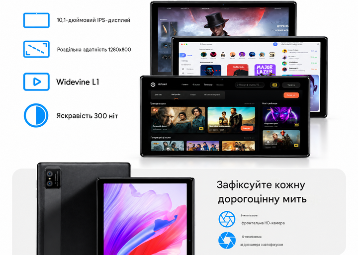Планшет 10,1" SIMPLORI T18 6+14/128 ГБ 8 ядер Android 15 8580 mAh Черный (102320395) b1 - Уценка - Фото 3 Планшет 10,1" SIMPLORI T18 6+14/128 ГБ 8 ядер Android 15 8580 mAh Черный (102320395) b1 - Уценка - изображение 3