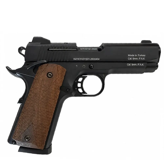 Стартовышей пистолет Kuzey 911 SX black, деревянные ручки, с доп. магазином (Colt 1911) - Фото 2 Стартовышей пистолет Kuzey 911 SX black, деревянные ручки, с доп. магазином (Colt 1911) - изображение 2