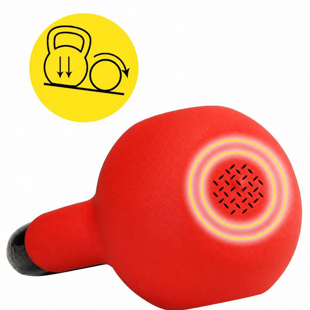 Гиря металева Crivit 8 кг з вініловим покриттям Red/Black (R4852131820250) - изображение 5
