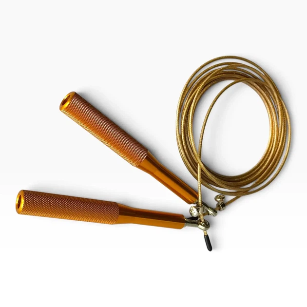 Скоростная скакалка MuvNext Jump Rope Golden Металлический трос Алюминиевые ручки - Фото 3 Скоростная скакалка MuvNext Jump Rope Golden Металлический трос Алюминиевые ручки - изображение 3