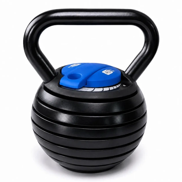 Регульована гиря MuvNext 40 lb Blue-Black (від 3,5 до 18 кг), 6 дисків — 7 в 1 - зображення 3