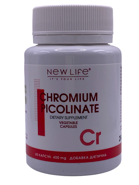 Піколінат хрому New Life 60 рослинних капсул