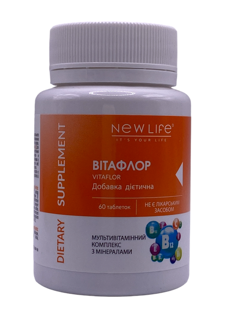 Вітафлор комплекс вітамінів і мікроелементів New Life 60 таблеток