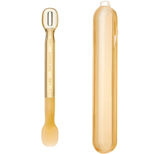 Детская ложка LOCK&LOCK из силикона двусторонняя для фруктового пюре - Фото 4 Детская ложка LOCK&LOCK из силикона двусторонняя для фруктового пюре - изображение 4