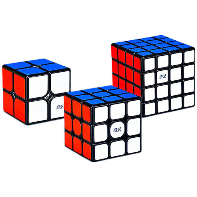 Подарочный набор кубика Рубика Qiyi 2x2x2, черный, идеально подходит для детских подарков на праздники и соревнований. - изображение 4