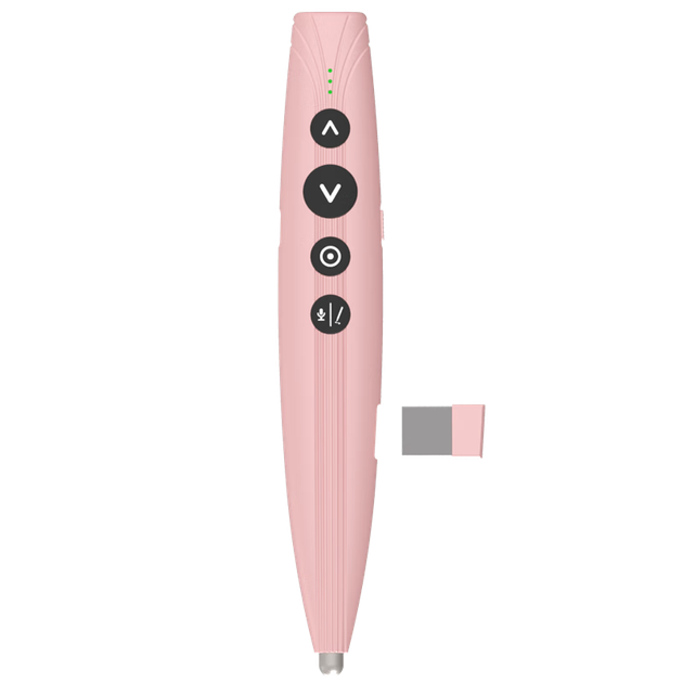 Бездротова ручка для перегортання сторінок Noomya N98 Pink AI Smart Voice з підсиленим мікрофоном, багатофункціональна лазерна указка PPT, стилус для письма Bluetooth для вчителів, універсальний пристрій для очищення екрана та ведення нотаток - зображення 4