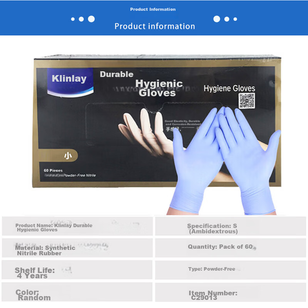 Утолщенные прочные промышленные защитные перчатки для инспекции Klinly, 60 шт./коробка, размер S (маленький). - Фото 5 Утолщенные прочные промышленные защитные перчатки для инспекции Klinly, 60 шт./коробка, размер S (маленький). - изображение 5