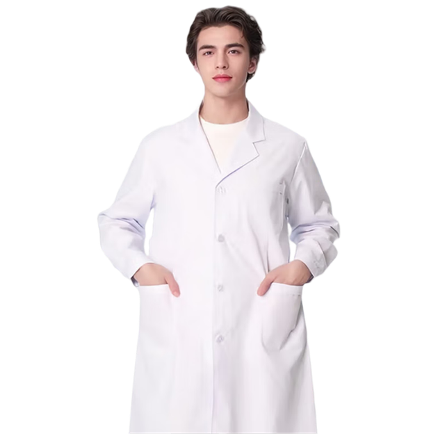 SHENGLI Белый лабораторный халат, рабочая униформа для лабораторий, студентов-химиков, антистатическая одежда, костюм для чистых помещений, мастерских, химических и электронных заводов, модель с длинными рукавами, для мужчин и женщин, BWC524, размер 3XL - изображение 4