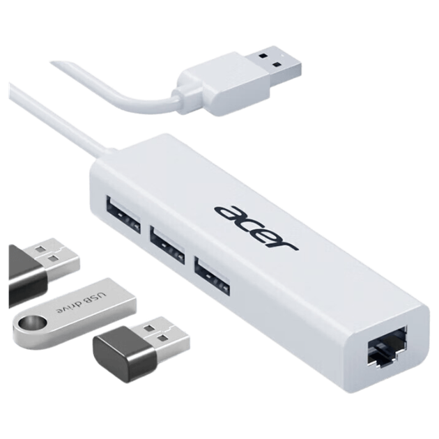 USB-конвертер Acer в Ethernet с разъемом RJ45 для расширения сетевого порта для ноутбуков и настольных компьютеров. - изображение 4