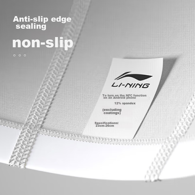 Шапочка для плавання Li-Ning для чоловіків та жінок, простий дизайн, ПУ покриття, водонепроникна шапочка для довгого волосся, захист вух, зручна посадка, не щільно прилягає до голови, LNMT619-3 чорного кольору - изображение 10