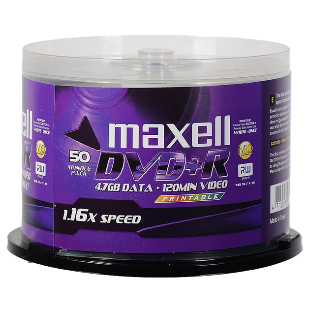DVD+R диски Maxell, записываемые диски, чистые диски, диски для печати, скорость 16x, емкость 4,7 ГБ, произведено в Японии, 50 штук в упаковке. - Фото 4 DVD+R диски Maxell, записываемые диски, чистые диски, диски для печати, скорость 16x, емкость 4,7 ГБ, произведено в Японии, 50 штук в упаковке. - изображение 4